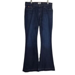 Hudson Jeans Womens Ferris Flare Low Rise Dark Rinse Size 28 Y2K USA Flap Pocket